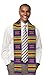 ADVANSYNC Kente Cloth Graduation Stole Red, Yellow or Purple (Purple)