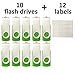 10 X Enfain 16GB USB Flash Drive 2.0 Memory Zip Pen Disk Green, Ideal for Tradeshows, Branded Giveaways, and Other Event-Related Marketing Strategies