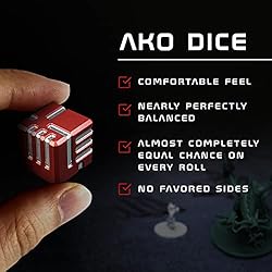 AKO DICE I - RED - Custom Metal dice Version 1 by