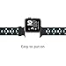 Hflong 42mm Apple Watch Band, Adjustable Strap, Soft Silicone Watchband Replacement for iWatch Band With Free Protective Case, Glass Screen Protector(black/blue-42mm)