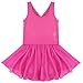 YiZYiF Girls Gymnastics Dance Dress Kids Ballet Tutu Leotard Chiffon Skirt Rose 5-6
