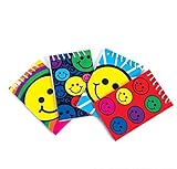 2 Dozen (24) Smiley Face Mini Spiral Notebooks Smile Emoticon Emoji Party Favors Classroom Teacher By Rhode Island Novelty