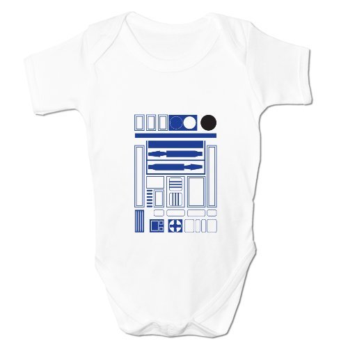 Baby Boy's R2 D2 Robot Droid Baby Grow Body Suit
