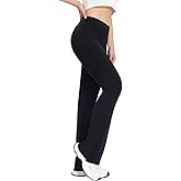 JEPWUT Women's High Waisted Flare Yoga Pants Tummy Control 4-Way Stretch Bootcut Workout Leggings