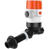 SEAFLO 13E Series 1100 GPH Livewell Pump - Angled Tee, 12V, 1 Inch Outlet, 12 ft Head, 4A, Anti Airlock, Cartridge Motor, Marine Baitwell Aerator Pump, 4 Year Warranty