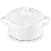 Le Creuset Stoneware Mini Round Cocotte, 8 oz., White