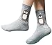 Lovful 2 Pairs Women's Animal Pattern Casual Cotton Socks,Grey