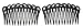 France Luxe Small Filigree Comb Pair - Black