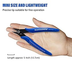 KAIHAOWIN Micro Wire Cutters with Spring, 5 Pack, 5