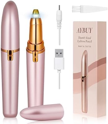 Depilador facial feminino, depilador portátil elétrico para sobrancelhas, ouro rosa