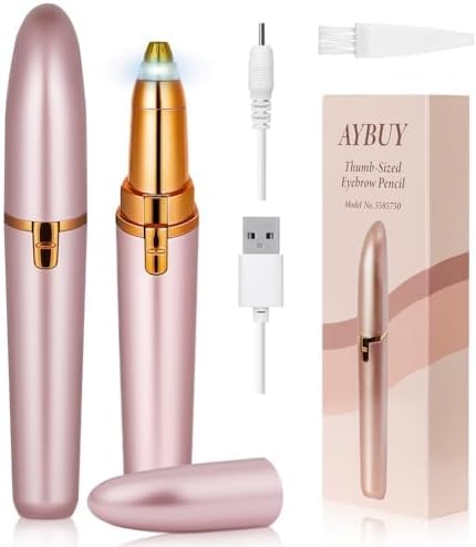 Depiladora Facial Mujer, Eléctrica Depiladora Cejas Portátil,Oro rosa — foto 1 de 8