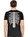 Skeleton Shirt Mens Front & Back Print Rib Cage Xray Costume Adult Funny Halloween Shirts for Men Medium Black