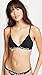 Calvin Klein Women's Id Cotton Large Waistband Triangle Unlined Bra, Black, Medium