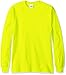 Gildan Men's Ultra Cotton Jersey Long Sleeve Tee, Safety Green, Medium
