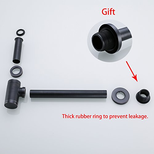 RANDOM Brass Contemporary Round Bottle P Trap 1 1/4,Basin Sink Waste Drain P Trap Kit,Oil Rubbed Bronze.also Brushed Nickel,Matte Black,Brushed Gold,Chrome.