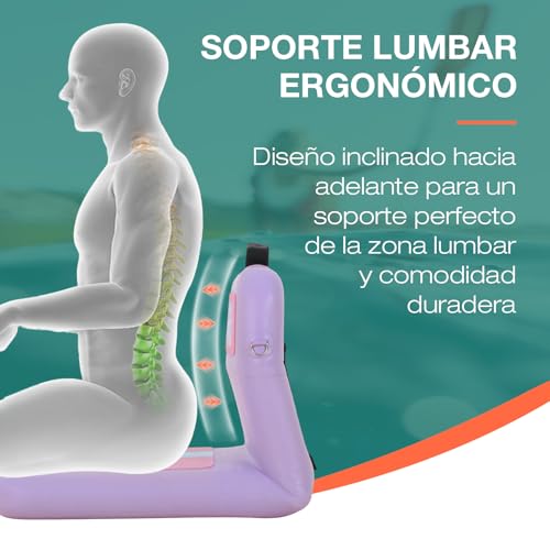 Niphean Paddle Surf Seat Ergonomic and Robust Backrest, Inflatable Kayak Seat, Compatible with Canoe, Boat, Sup Kayak, Paddle Surf Chair with Backrest for Versatile Use, No Tie Needed