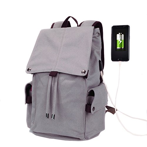 image for MiCoolker Canvas Casual Computer Laptop Backpack fits 17 inch Laptop a
