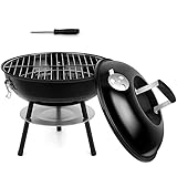14 Inch Charcoal Grill, HaSteeL Portable & Mini BBQ