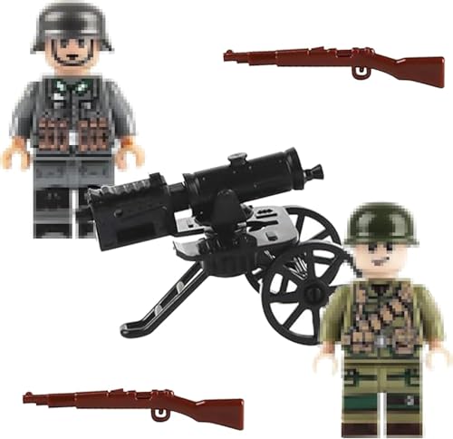 ZYEKIU 50 Pieces Military Soldier Toy, Mini Military Toy, Interesting Plastic Soldiers, WW2 Soldiers Toys Can Be Assembled, Military Base Toy for Birthday Party, Christmas