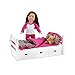 18 Inch Doll Accessories | Reversible Pink Cheetah Print Bedding Set with Comforter, 3 Pillows and Sheet | Fits American Girl Dolls