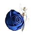 S_SSOY Boutonniere Bridegroom Groom Men's Boutonniere Groomsmen Best Man Boutineer with Pin Artificial Flower Brooch Corsage for Wedding Homecoming Prom Suit Decor Royal Blue 1 Piece