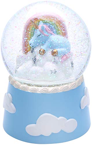 image for J JHOUSELIFESTYLE Unicorn Snow Globe Musical for Kids, Sleeping Unicor