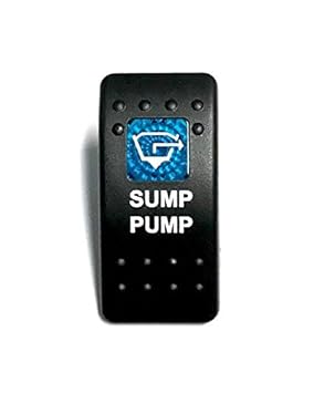 Euro Rocker Switch Cover with Text, Black with Blue Lens. Contura II, Fits Carling, Cole Hersee, Blue seas