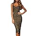 Women’s Bodycon Cocktail Sundress – Ladies Elegant Shiny Sleeveless Midi Dress – Pencil Dress for Formal Partythumb 1
