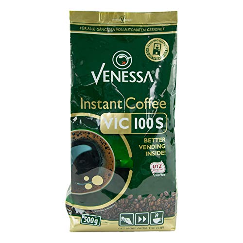Venessa VIC 100S UTZ-zertifizierter Instant Kaffee 2er Pack, 2 x 500 g, Premium Kaffee für Kaffeeautomaten…