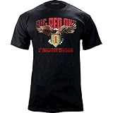 USAMM Original 1st Infantry Division Big Red One Graphic T-Shirt (Large, Black)