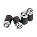 CzlpV 4pcs Carbon Fiber Auto Car Wheel Tire Air Valve Caps Stem Cover fit for BMW (Style 2)