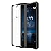 Nokia 8 Caes,Dretal Anti-Scratch Clear Hard Acrylic Back & Soft TPU Bumper Protective Cases Slim-Fit Shock Absorption Armor Cover For Nokia 8 (Black/Clear)