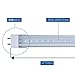 LUMINOSUM LED T8 Light Tube 4 Foot 20W (40W Equivalent) Dual-Ended Powered G13 Clear Cover Daylight 5500-6000, ETL Listed, 25-Pack