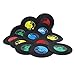 DuoMuo Coasters- Set of 12 Vinyl-Record Disk-Coaster for Drinks-Tabletop Protection Prevents Furniture Damage -Silicone Drink Coaster
