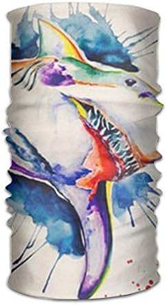 ARGICI Watercolor Shark Sport Scarf Headbands Bandana Outdoor Sweatband Headwear Unisex