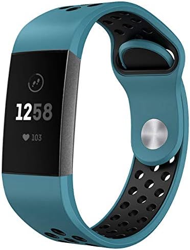NO1seller Top Bands Compatible for Fitbit Charge 3 Small Large, Soft Silicone Sport Strap with Air Holes Replacement Wristband for Fitbit Charge 3 and Charge 3 SE Fitness Tracker