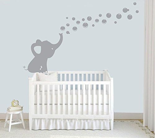 Elephant Blowing Bubbles Wall Decal Vinyl Wall Sticker Baby Nursery Decor