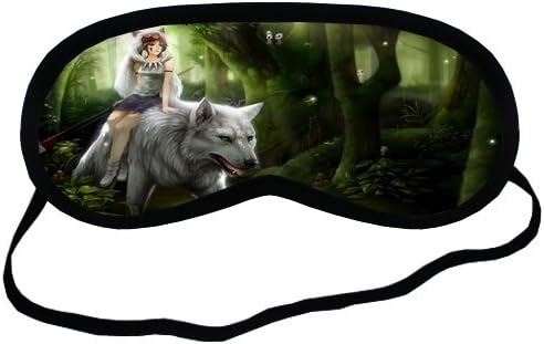 Custom Princess Mononoke Green Forest Sleeping Mask Novelty Travel Or Home Soft Cotton Sleeping Aids Eye Mask Cover Shade Blindfold Rest Shield