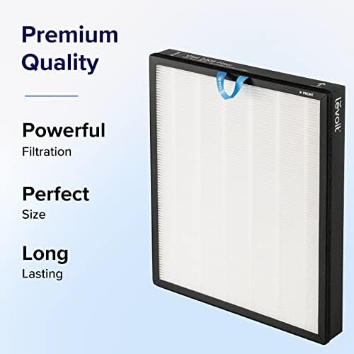 LEVOIT VITAL 200S-P AIR PURIFIER GENUINE REPLACEMENT FILTER, AHAM VERIFIDE, SUPPORTS HEPA SLEEP MODE, HIGH-EFFICIENCY ACTIVATED CARBON, REMOVES PET DANDER, SMOKE ODOR, ALLERGENS, VITAL 200S-RF, 1 PACK