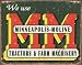 Minneapolis Moline Logo Tractors Farm Machinery Distressed Retro Vintage Tin Sign by Poster Revolution