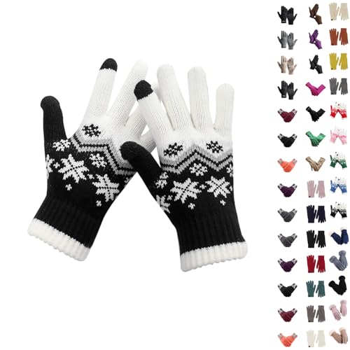 Womens Thermal Gloves Ladies Warm Winter Gloves with Soft Fleece Lining and Leather Trim Elegant Detail for Fashion and Everyday Wear Wool Womens