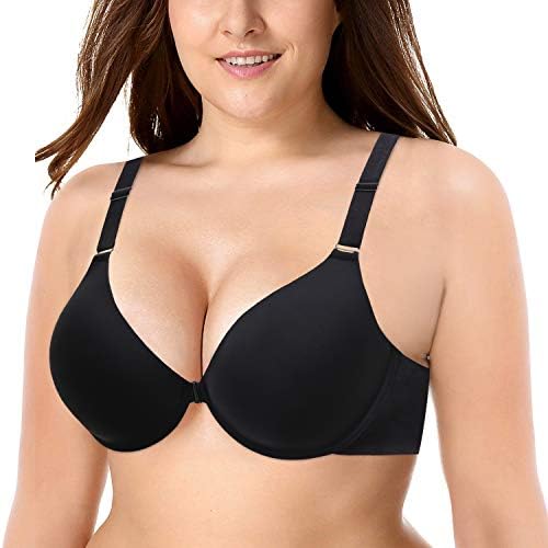 38D-46DDD Bras for Women Front Closure Plus Size Underwire Full Coverage Support Everyday Bra for DDD Cup