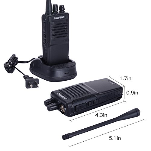 Nestling R-7 Two Way Radio Long Range UHF 400-470MHz Signal Frequency Single Band 16 CH Walkie Talkies with Original Earpiece (4 Pack) - Thumbnail 4