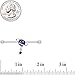 Body Candy Womens 14G 316L Steel Blue Accent Planet Saturn Star Helix Cartilage Industrial Barbell 1 1/2
