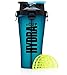 Hydra Cup - Dual Threat Blue Shaker Bottle, 28 Ounce Blue Shaker Cup (1 bottle, Shark Blue w/ Black Lid)