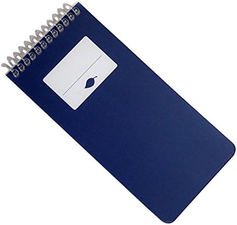 Mitz Art INP0215 TerraSkin Heart Stone Paper Pocket Note Pad, 2.64" x 5.44", Royal Blue/Black