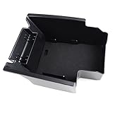 Black Durable Rubber Arm Rest Secondary Storage Box Tray Center Console For 13 14 15 16 Ford Escape Kuga