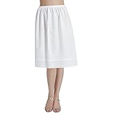 BEAUTELICATE Half Slip Skirt Extender with Lace Embroidery 100% Cotton Vintage Underskirt