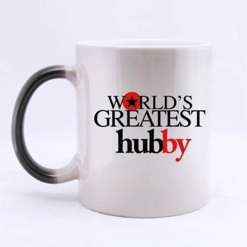 Romantic Marriage For Husband WORLD'S GREATEST HUSBAND Heat Sensitive Color Changing Mug Custom Ceramic Morphing Coffee/Tea Cup Mug