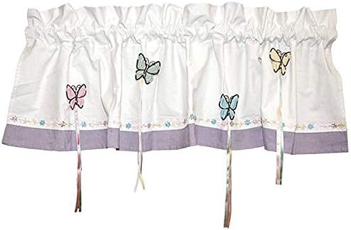 Amazon Com Bedtime Butterfly Window Valance Curtain Home Kitchen